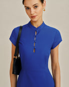 Women's Woven Cotton Mini Dress Dresses - RIHOAS