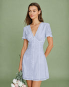 Women's Woven Cotton Mini Dress Dresses - RIHOAS