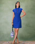 Women's Woven Cotton Mini Dress Dresses - RIHOAS