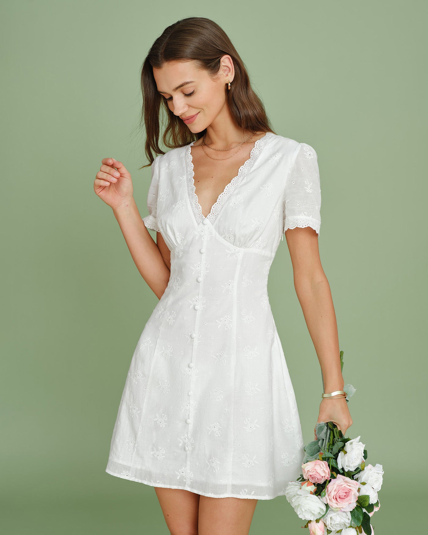 sachin and babi light blue dress Lace White Dresses main image 0
