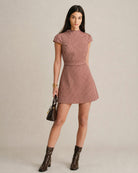 Women's Woven Cotton Mini Dresses - RIHOAS - 01