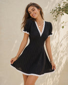 Women's Woven Cotton Mini Dresses Dresses - RIHOAS