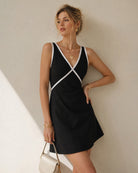 Women's Woven Cotton Mini Dresses - RIHOAS