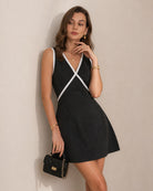 Women's Woven Cotton Mini Dresses Dresses - RIHOAS