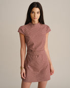 Women's Woven Cotton Mini Dresses Red - RIHOAS