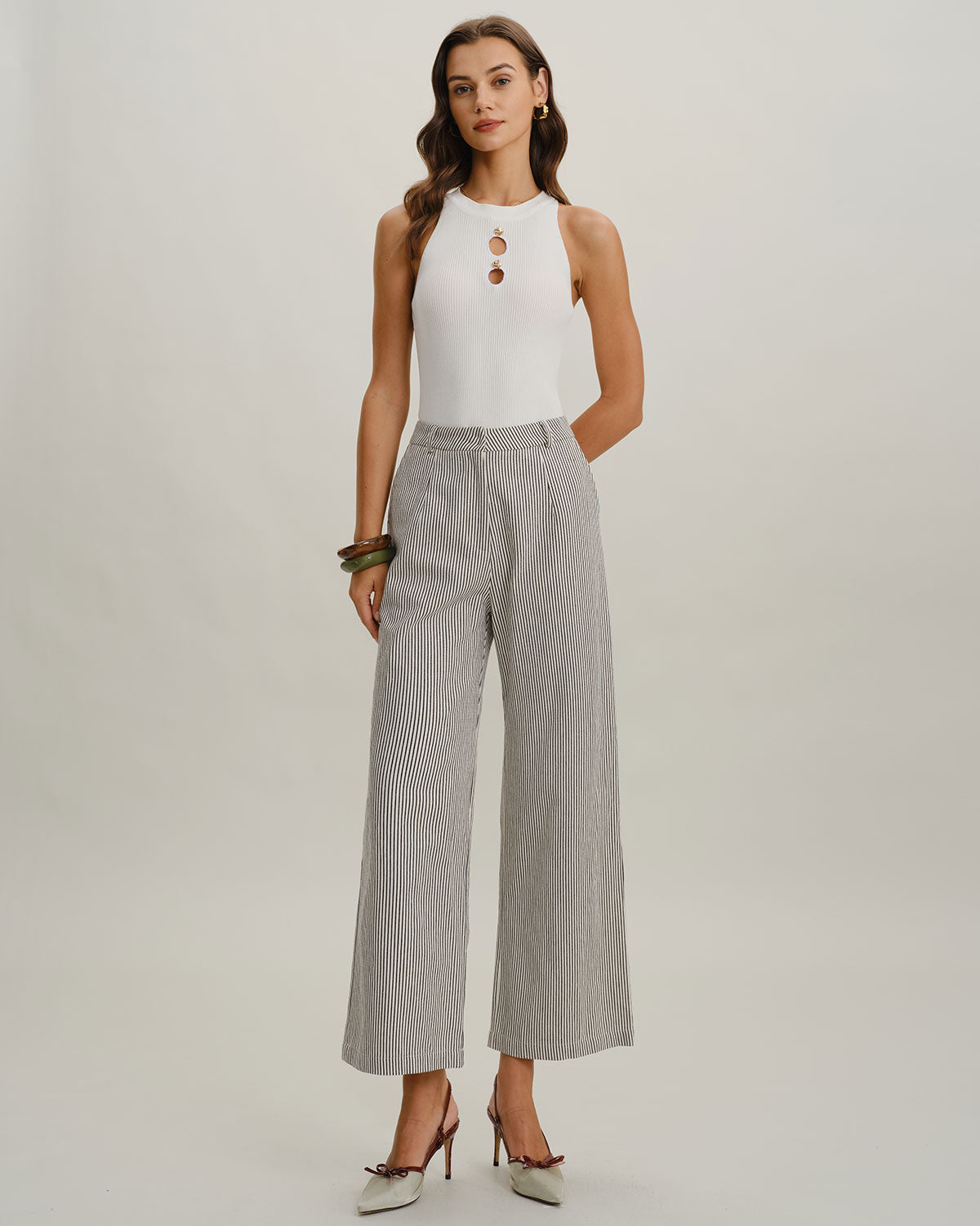 Women's Woven Cotton Pants Bottoms - RIHOAS