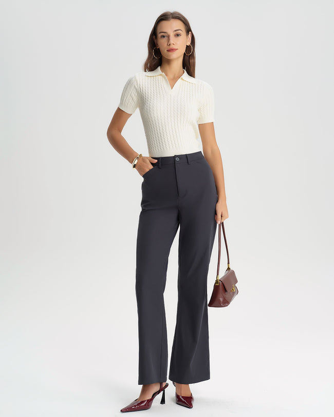 Women's Woven Cotton Pants Bottoms - RIHOAS