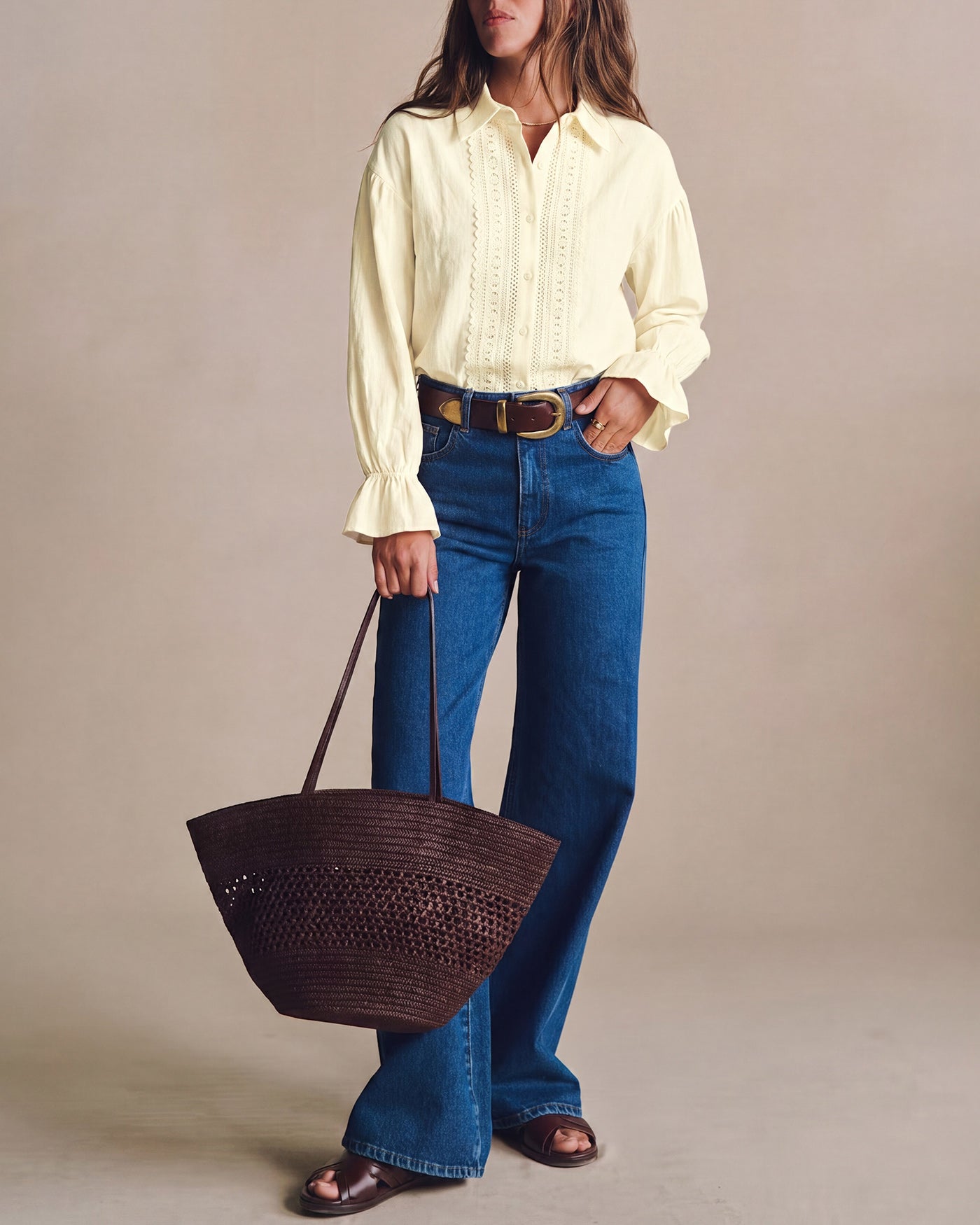 Women's Woven Cotton Shirt Tops - RIHOAS