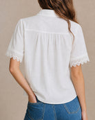 Women's Woven Cotton Shirt Tops - RIHOAS