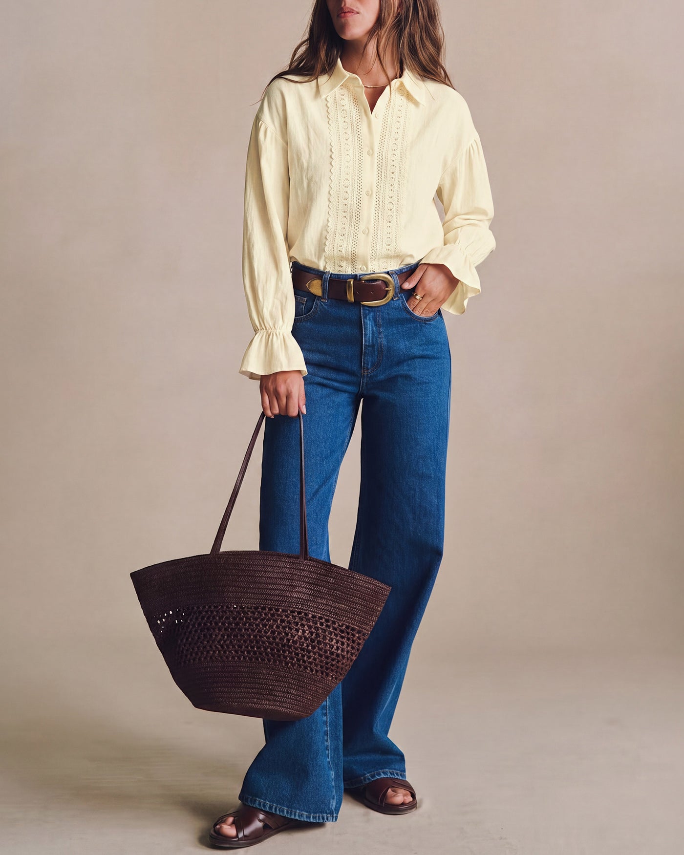 Women's Woven Cotton Shirt Tops - RIHOAS