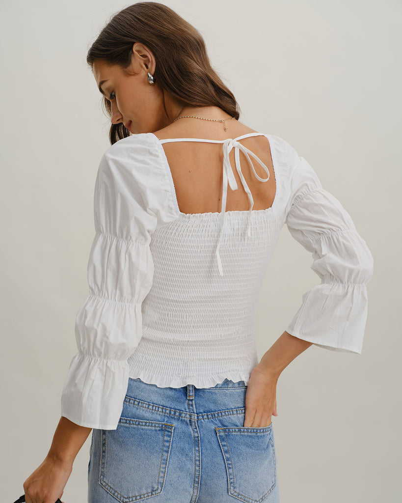 Women's Woven Cotton Shirt Tops - RIHOAS