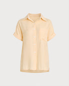 Women's Woven Cotton Shirt Tops - RIHOAS