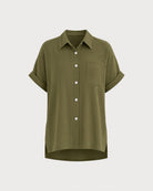 Women's Woven Cotton Shirt Tops - RIHOAS