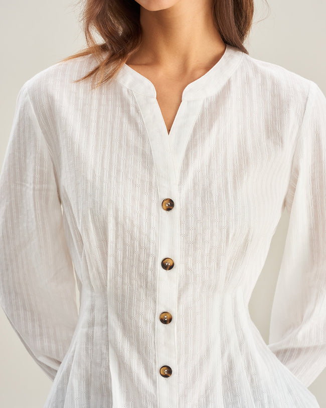 Women's Woven Cotton Shirt Tops - RIHOAS