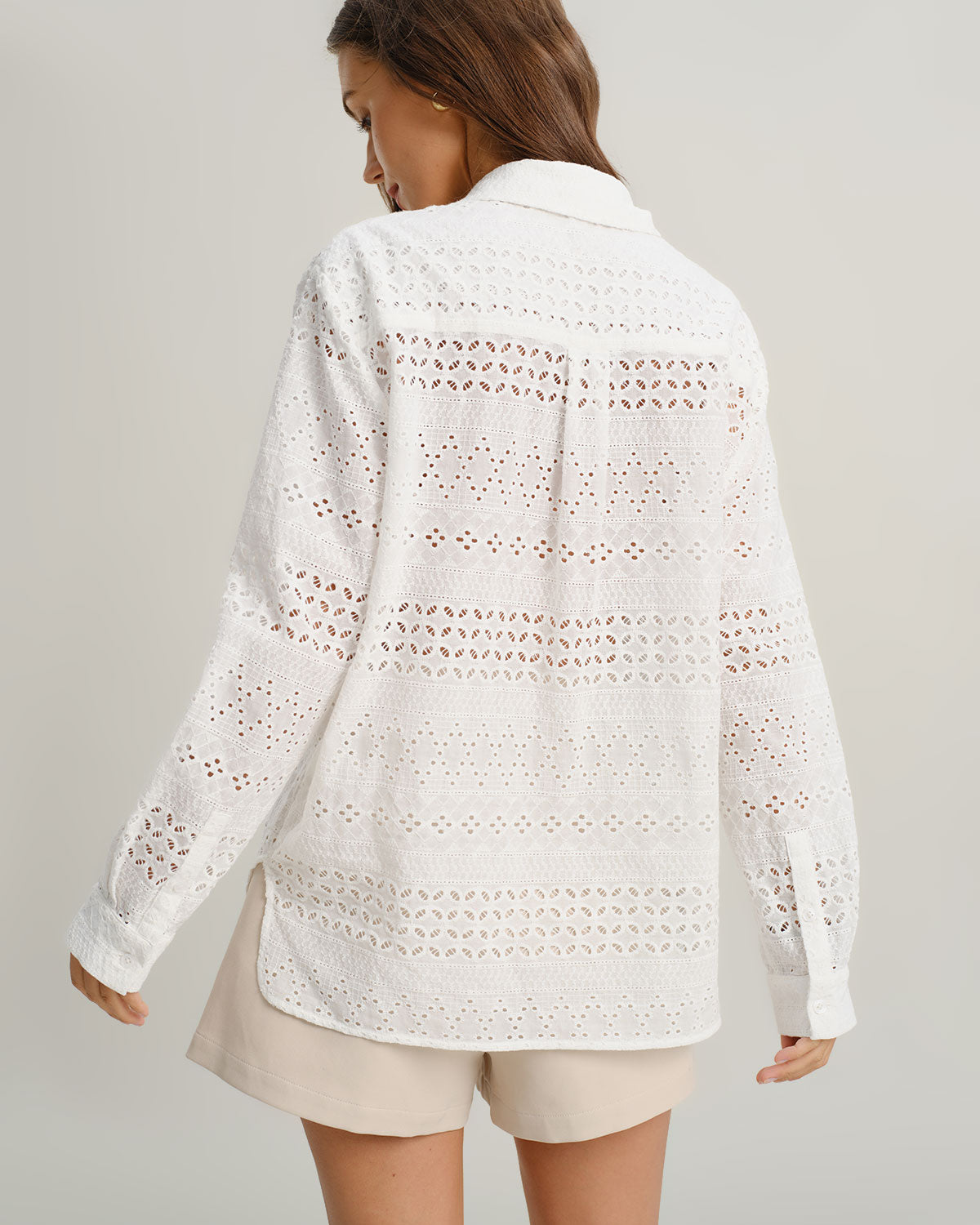 Women's Woven Cotton Shirt Tops - RIHOAS