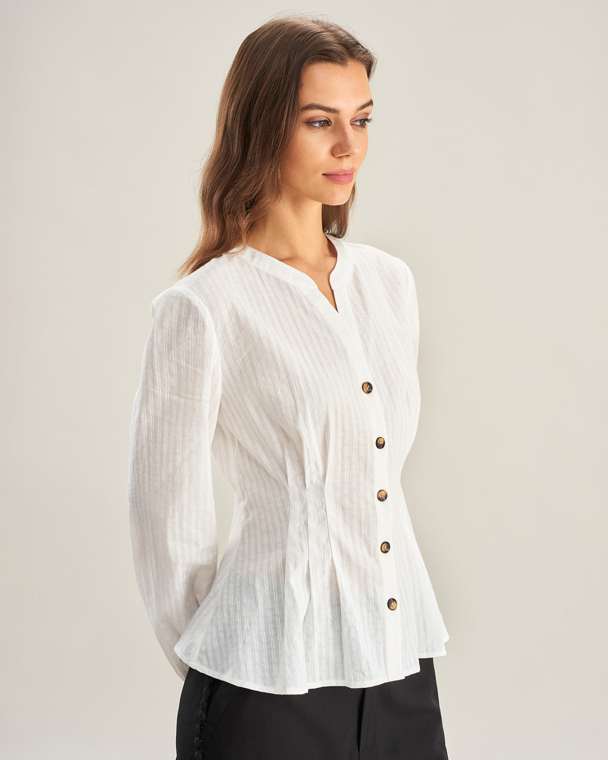 Women's Woven Cotton Shirt Tops - RIHOAS