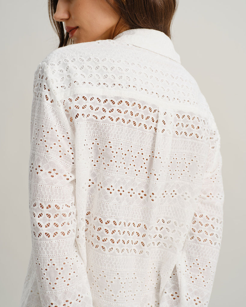 Women's Woven Cotton Shirt Tops - RIHOAS