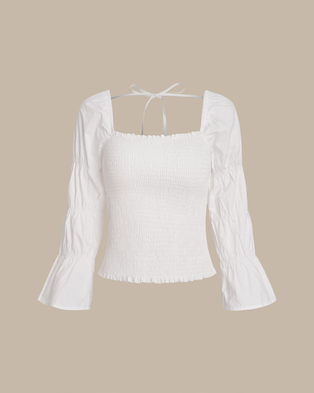 Women's Woven Cotton Shirt White Tops - RIHOAS