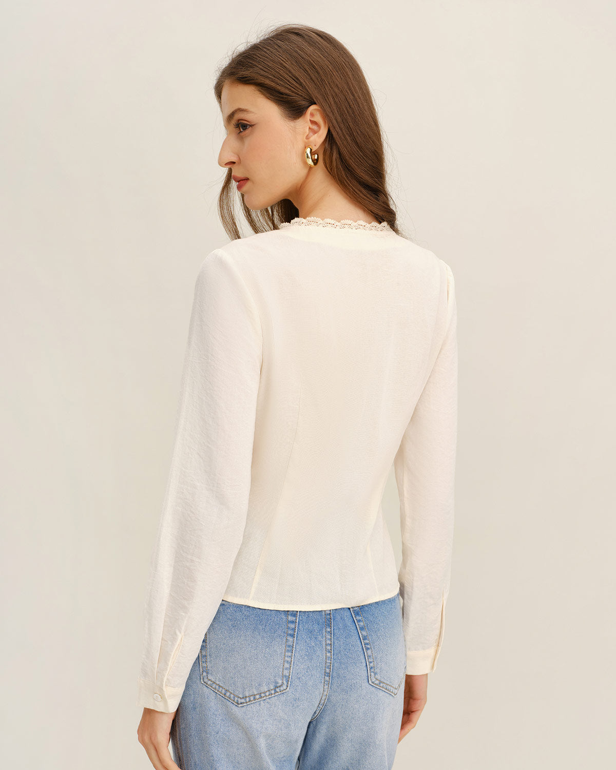 Women's Woven Cotton Shirts Tops - RIHOAS