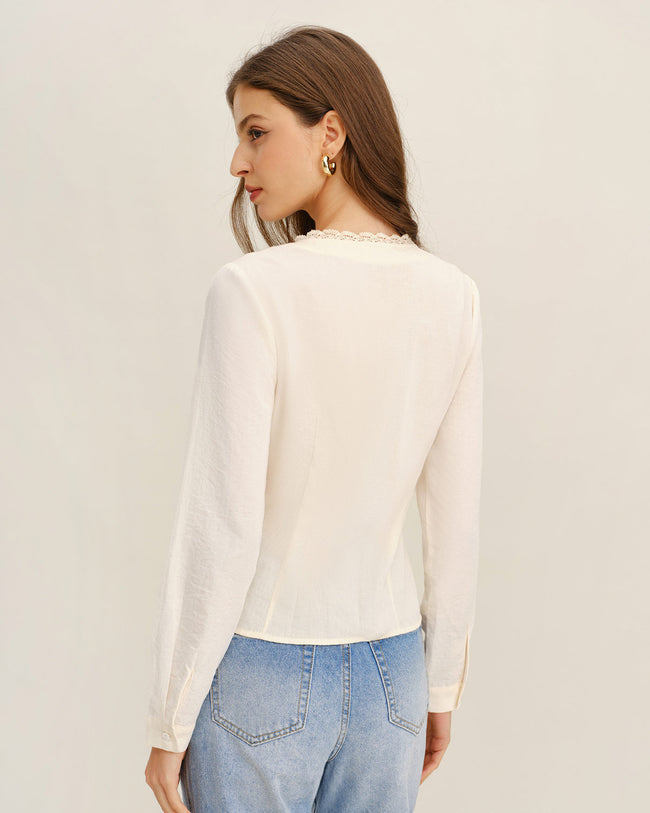 Women's Woven Cotton Shirts Tops - RIHOAS