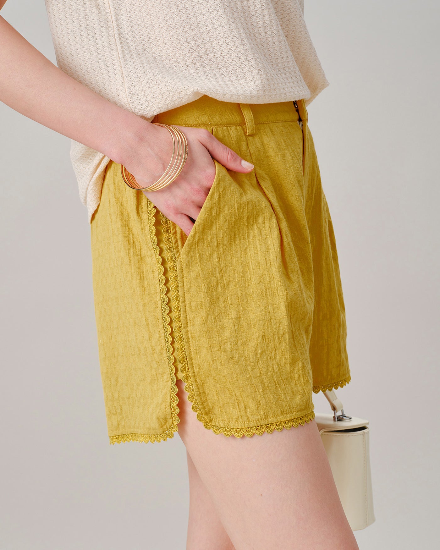 Women's Woven Cotton Shorts Bottoms - RIHOAS