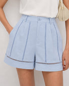 Women's Woven Cotton Shorts Bottoms - RIHOAS