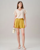 Women's Woven Cotton Shorts Bottoms - RIHOAS