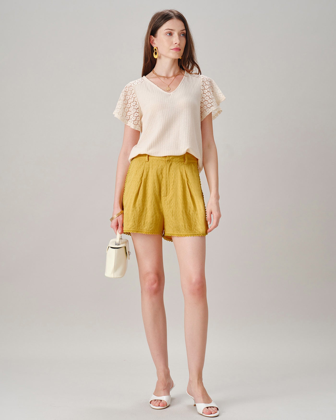 Women's Woven Cotton Shorts Bottoms - RIHOAS