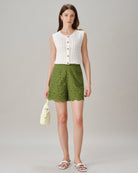 Women's Woven Cotton Shorts Bottoms - RIHOAS