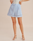 Women's Woven Cotton Shorts Bottoms - RIHOAS