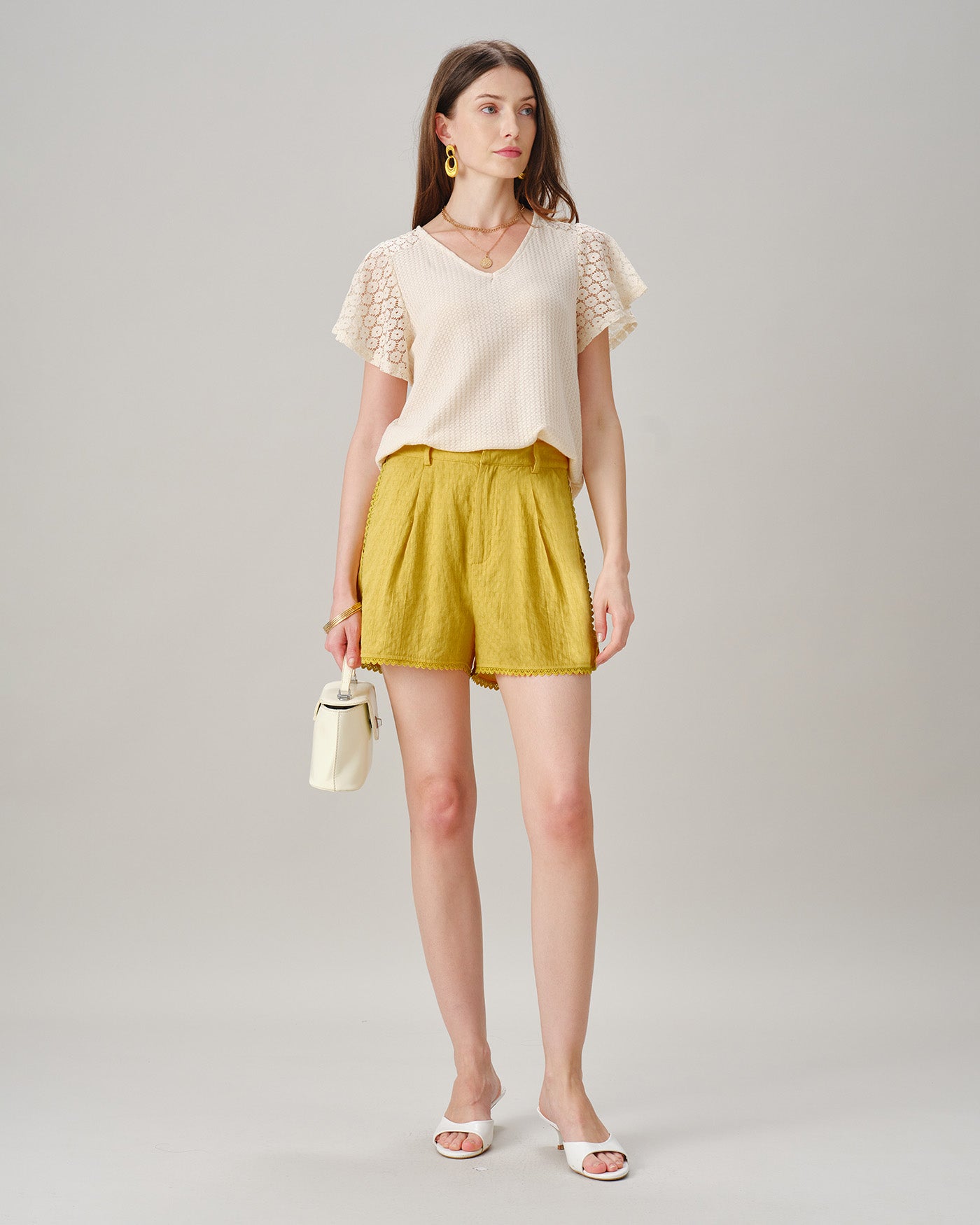 Women's Woven Cotton Shorts Bottoms - RIHOAS