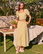 Women's Woven Cotton Skirt Bottoms - RIHOAS