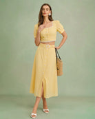 Women's Woven Cotton Skirt Bottoms - RIHOAS
