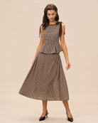 Women's Woven Cotton Skirt Bottoms - RIHOAS