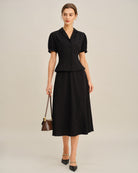 Women's Woven Cotton Skirt Bottoms - RIHOAS