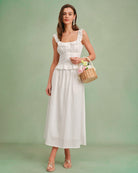 Women's Woven Cotton Skirt Bottoms - RIHOAS