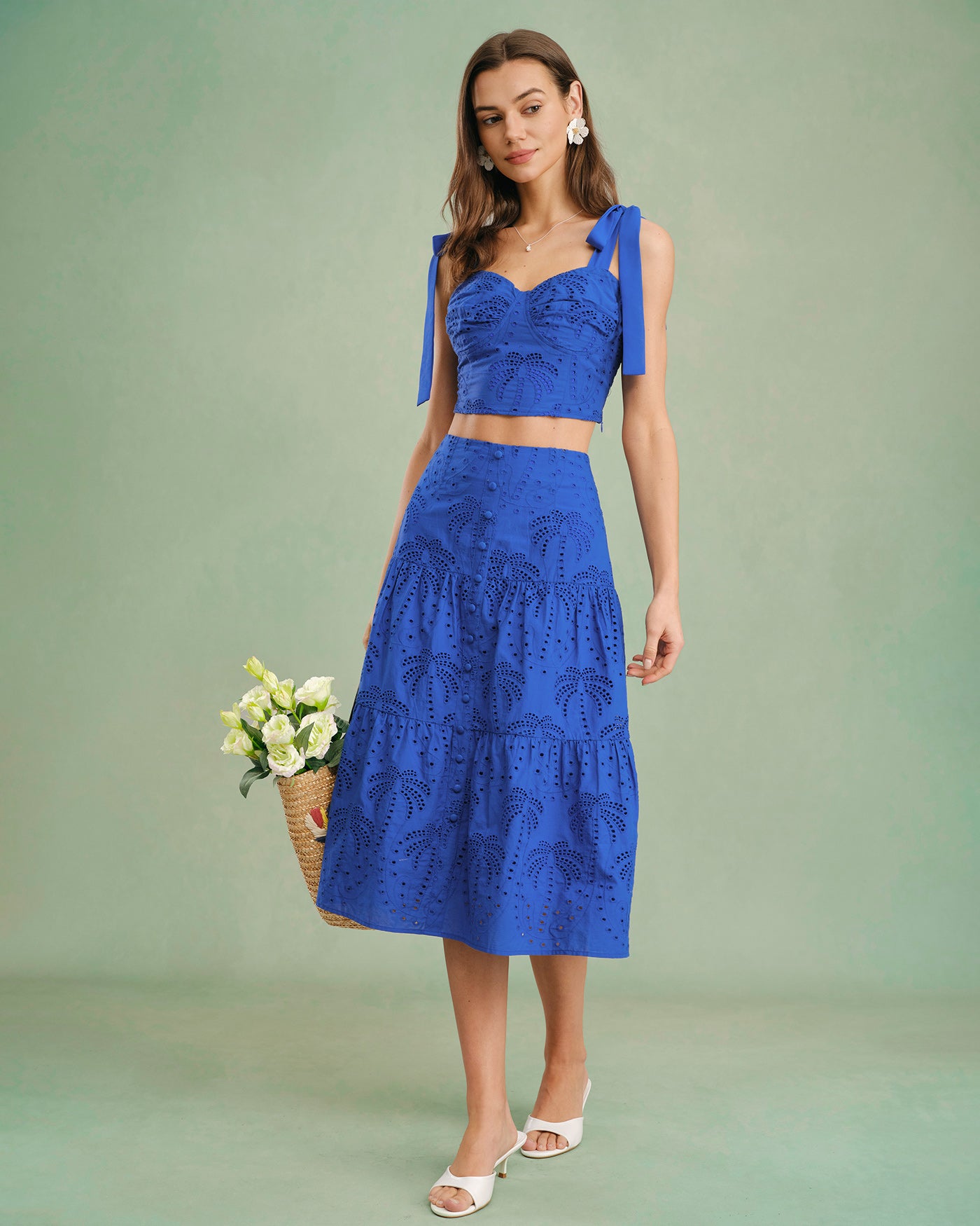 Women's Woven Cotton Skirt Bottoms - RIHOAS
