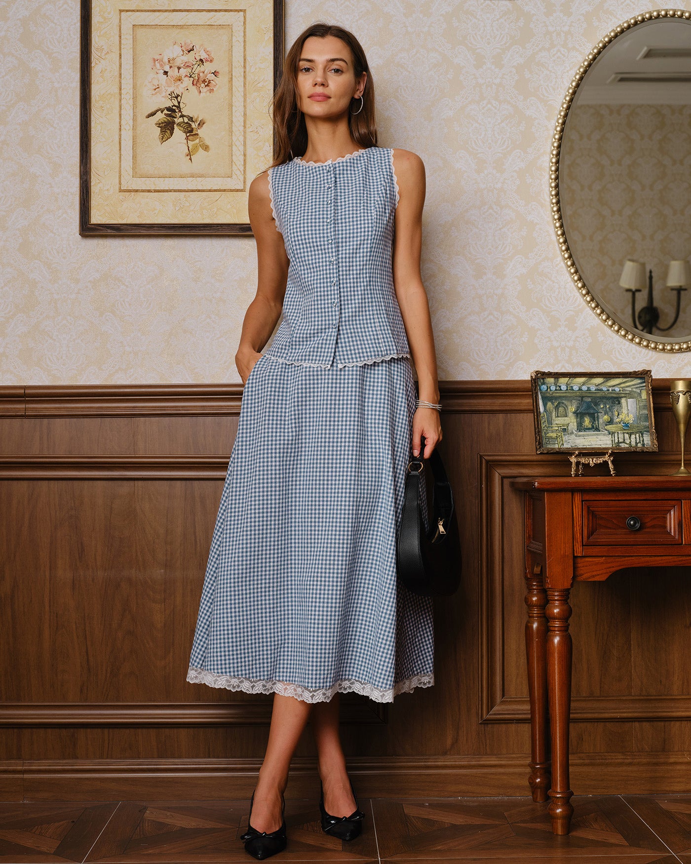 Women's Woven Cotton Skirt Bottoms - RIHOAS