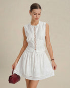 Women's Woven Cotton Skirt Bottoms - RIHOAS