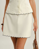 Women's Woven Cotton Skirt Bottoms - RIHOAS
