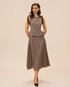 Women's Woven Cotton Skirt Bottoms - RIHOAS