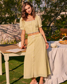 Women's Woven Cotton Skirt Bottoms - RIHOAS