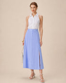 Women's Woven Cotton Skirts Bottoms - RIHOAS