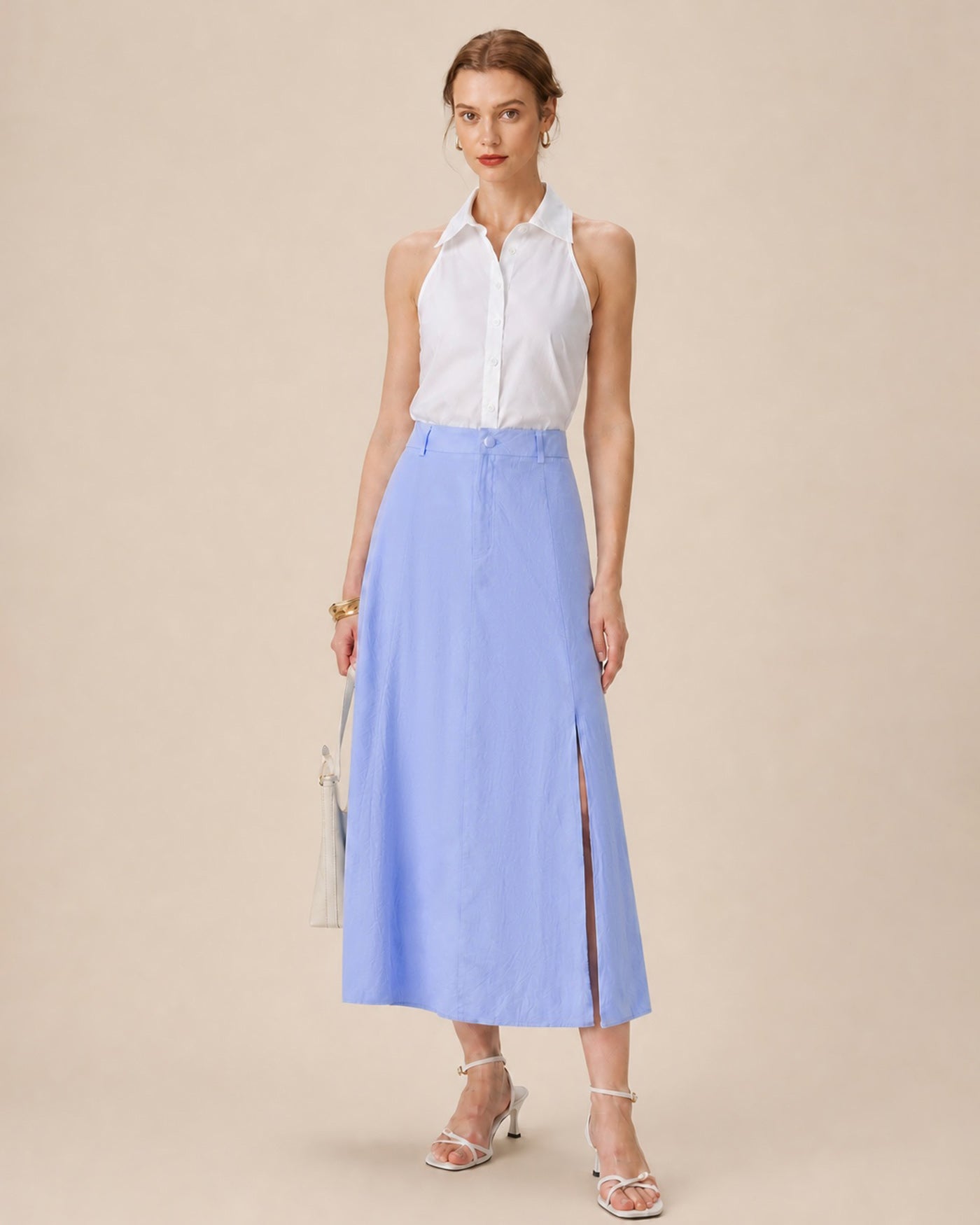 Women's Woven Cotton Skirts Bottoms - RIHOAS