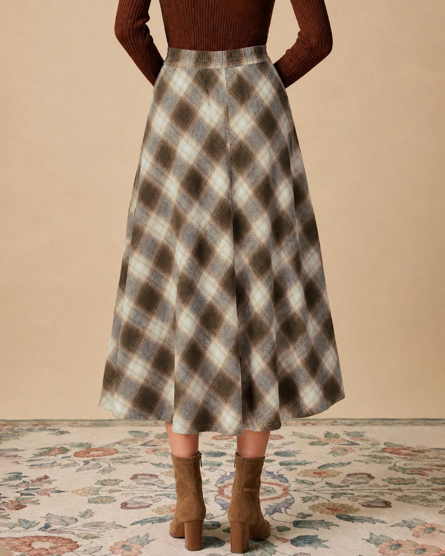 Women's Woven Cotton Skirts - RIHOAS - 03