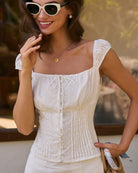 Women's Woven Cotton Tank Tops Tops - RIHOAS