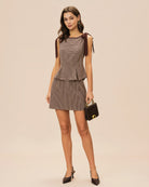 Women's Woven Cotton Tank Tops Tops - RIHOAS