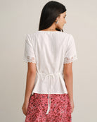Women's Woven Cotton Tees - RIHOAS - 04