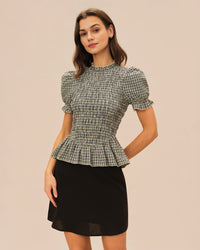 Women's Woven Cotton Top Apricot Tops - RIHOAS