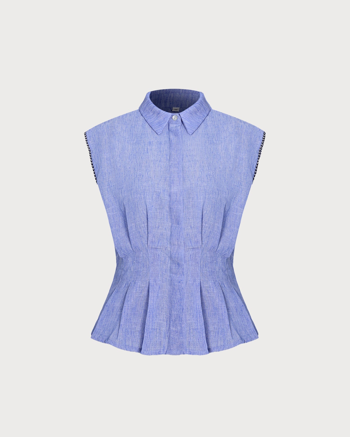 Blue Collar Ruched Button Tank Top & Reviews - Blue - Tops | RIHOAS